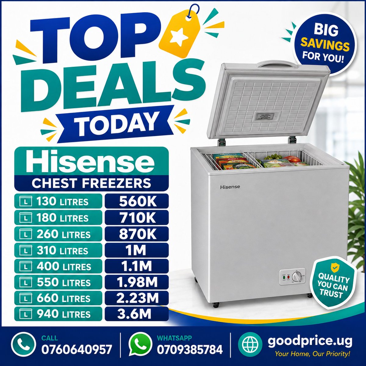 primeElecUg's tweet photo. Hisense Deep Freezers available.Make your order https://t.co/qnmDnfgUcx