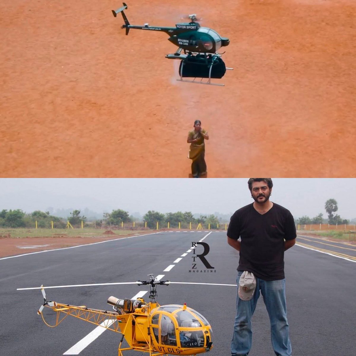 Troll_Cinema's tweet photo. I was today years old when I found out that this helicopter was actually designed and operated by AK in #SoodhuKavvum.

#AjithKumar https://t.co/3OrYRkYJRk