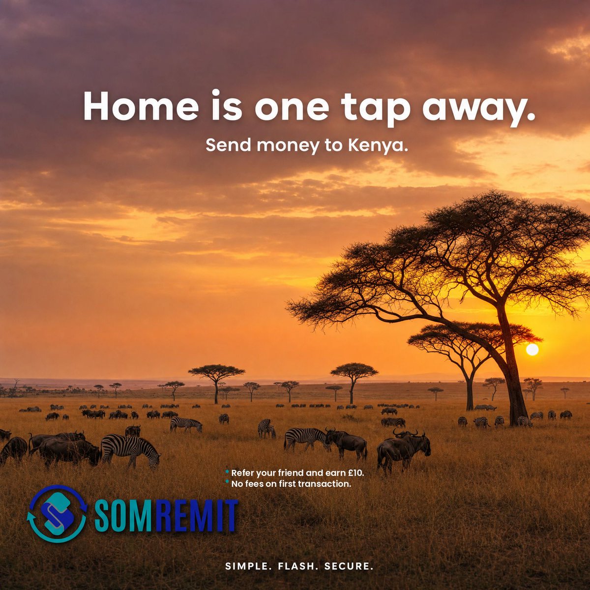 somremit's tweet photo. Home may be miles away—but the people you love are always close. ❤️🇰🇪

With Somremit, you can send money to Kenya quickly, securely and conveniently—right from your phone.

✨ No fees on your first transfer
🎁 Refer a friend and earn £10
📲 Simple. Fast. Secure.
Download the Somremit app today and support the people who matter most.
Because home is only one tap away—and every transfer counts.

#Somremit #SendMoneyToKenya #KenyanDiaspora #MoneyTransfer #EveryTransferCounts #SendMoneyHome