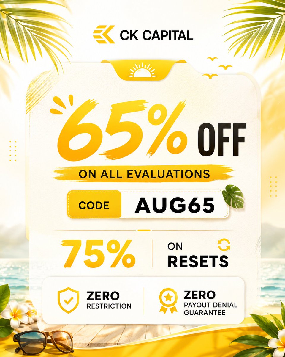 ckcapitaluk_'s tweet photo. Your next funded account could be one decision away.

• No unnecessary restrictions.
• Just focus on trading.
• 65% OFF All Evaluations
• 75% OFF Resets
• Code: AUG65

https://t.co/yPgajKb3nn https://t.co/zAEpGa2bee