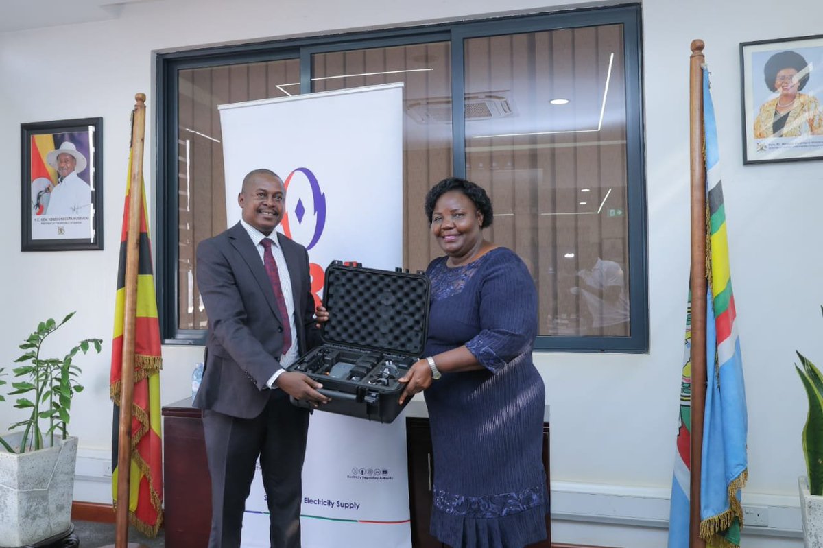 ERA_Uganda's tweet photo. ERA has recently handed over a DJI Mavic 3 Enterprise drone and 2  large display monitors to @dwrmug

The equipment, procured under the ERA–Norwegian Water Resources and Energy Directorate  Cooperation Programme with support from @NorAmbTZ . This equipment 
will enhance dam safety inspections, flood risk monitoring, and emergency response capabilities.