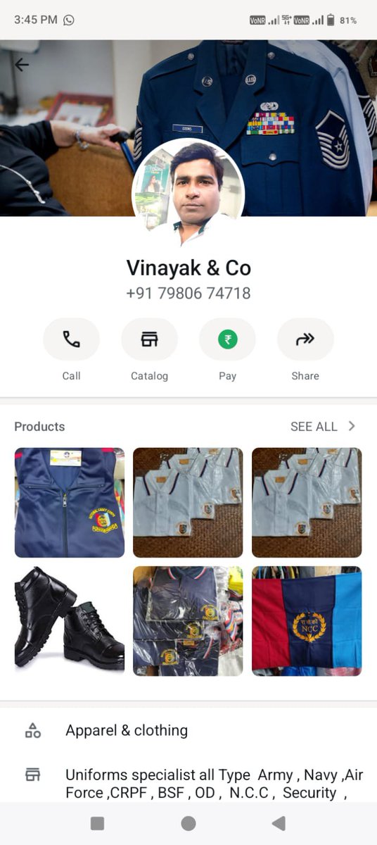 ar_somdev's tweet photo. Shopkeeper at Kolkata denies Bill after full payment on #NCC dress, openly challenge "Raise complaint with @DefenceMinIndia Nothing will happen to me"

Is this #NewIndia 

@cmowb sir is this #Bengal we wish to have 

#NoBillFullPayment

Ref store name n Person #AjayAgarwal https://t.co/fYK5ORaDnm