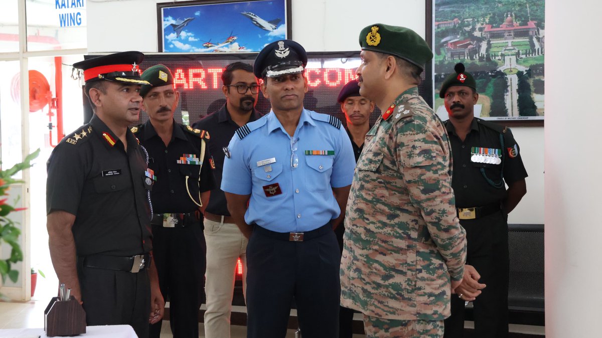 DefencePROTvm's tweet photo. Brig Rajeev S.Nair, Group Commander, NCC Group Headquarters, Thiruvananthapuram, visited Sainik School Kazhakootam, today (1 August 2026). He was warmly received  by Col Abhishek Vohra, Principal, Sainik School Kazhakootam, Wg Cdr M. Rajkumar, Vice Principal; Cdr Abraham Philip, Administrative Officer; Associate NCC Officers (ANOs); and the staff of Sainik School NCC Company.

During the interaction, the Group Commander appreciated the school's commitment to fostering leadership, discipline, and national values among the cadets through the NCC programmes.

#MoD  #NCC #Sainikschool
#Indianarmy #Indiannavy #Airforce