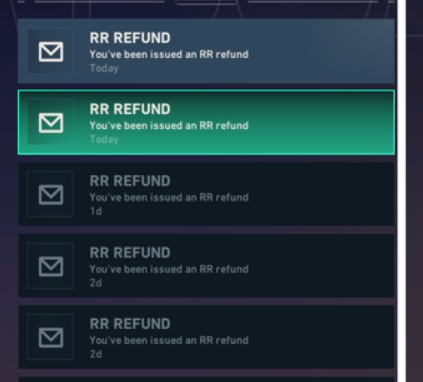 YvrFPS's tweet photo. wtf is going on in valorant 5 rr refunds in 2 days https://t.co/9jojUD6YB7