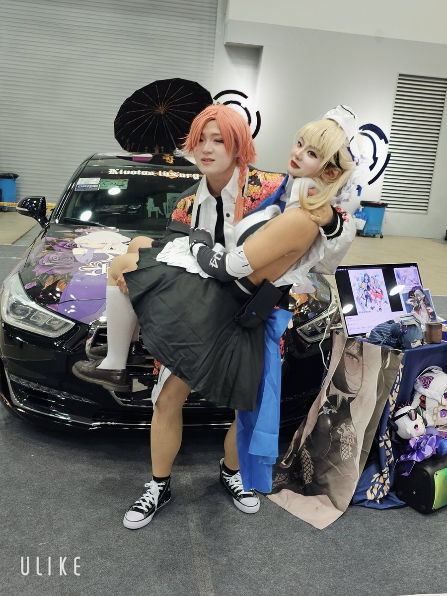 KitsuneRed37512's tweet photo. 미카모 네루- @KitsuneRed37512 
아스마 토키-@Cos_History 
너 내가 적당히 먹으라고 했지?
#Bluearchive #Neru #Toki
#부일페 https://t.co/wQ4YPl3g6M