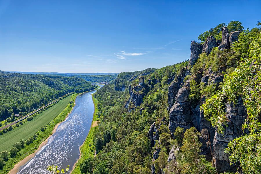 ArturBogacki's tweet photo. Saxon Switzerland National Park scenic landscape with Elbe River in Elbe Sandstone Mountains, Saxony, Germany. https://t.co/2LafKsj0s4 @FineArtAmerica #SaxonSwitzerland #Germany #landscape #Saxony https://t.co/RuDdet79vX