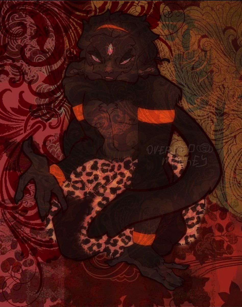Overfed_Monkey's tweet photo. My half for an art trade that I did! ^_<!! OC belongs to @ediblmonkewrenc !!!! https://t.co/1B4DvmekgB