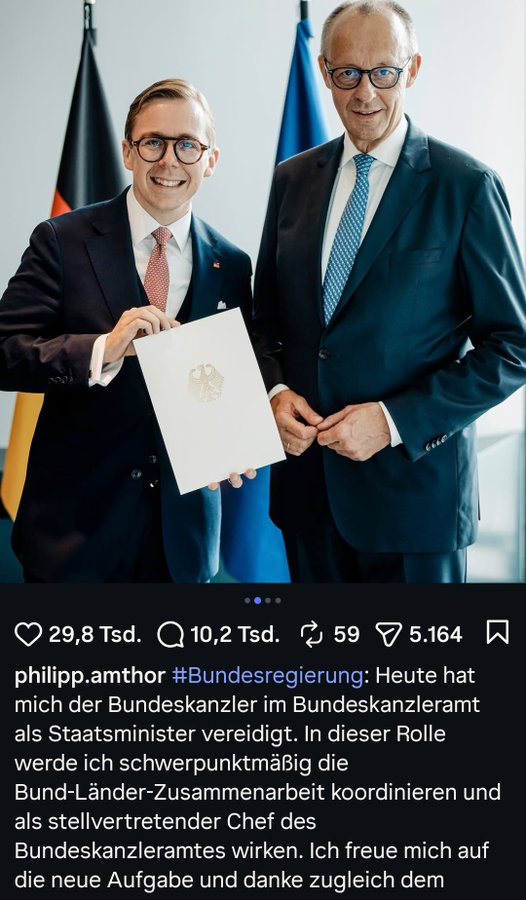 RobKPunkt_4887's tweet photo. Wenn #Merz die wandelnde Lobby-Altlast der Augustus-Affäre auch noch zum stellv. obersten Brückenbauer macht, zeigt das nicht nur die pure Verzweiflung im #Kanzleramt, sondern entlarvt den personellen Offenbarungseid innerhalb der Union. #Amthor https://t.co/sqT38xjOqL