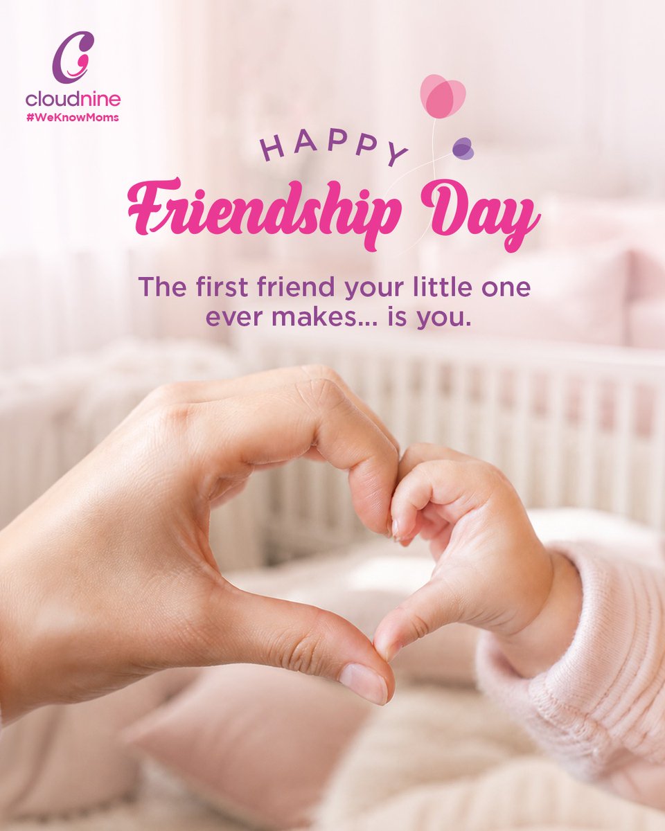 CloudnineCare's tweet photo. A first smile.
A first giggle.
A first hug.

Long before they make friends with the world, they find one in you.

Happy Friendship Day.

#WeKnowMoms #Oncloudnine #FriendshipDay #LittleMoments #BondForLife #ParentingJourney #GrowingTogether #FamilyLove https://t.co/q7SlEB8yvN