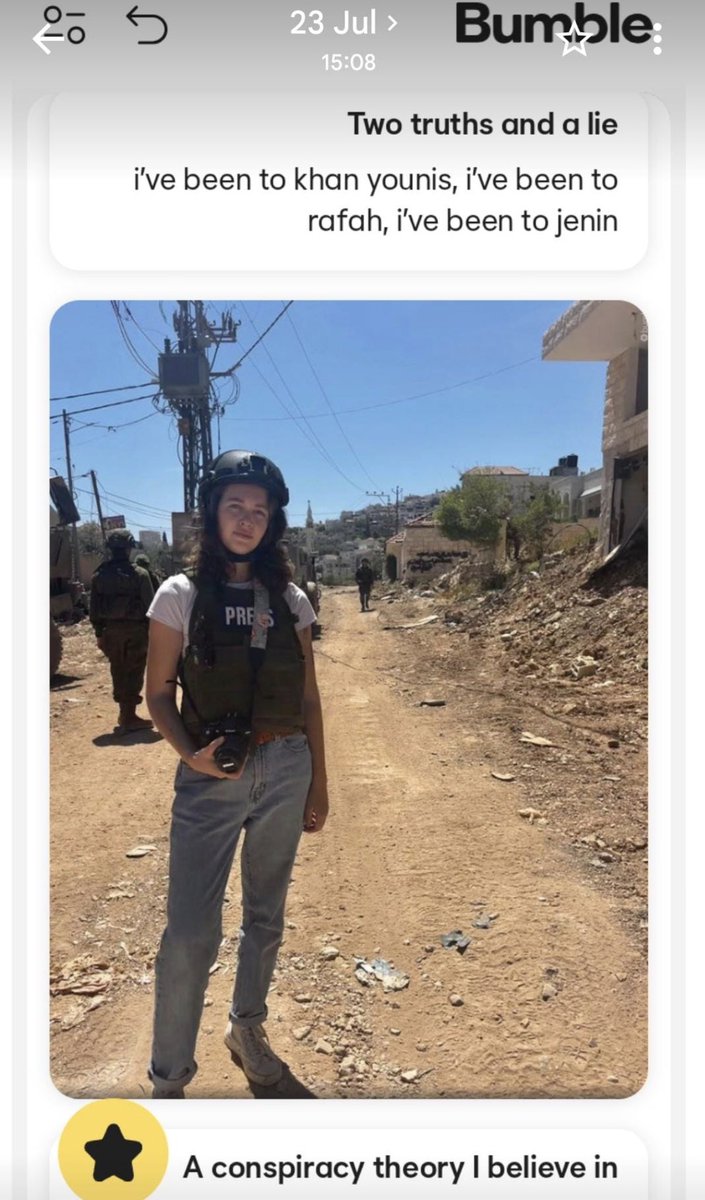 abierkhatib's tweet photo. She came all the way from Los Angeles to kill some Palestinians and then got herself a job at the TOI..

Scum https://t.co/zULy5NjKKX