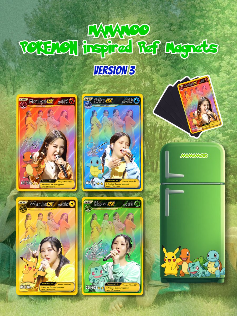 Lizzyluch12's tweet photo. 💚MAMAMOO 4WARD IN PH FREEBIES💚

🐹 Pokemon-inspired ref magnets and stickers  

Strictly 1 magnet per person only!
Limited quantity

I can't attend the concert, but I'll be around to meet you guys again. See yah, Moo's
#4wardinManila #MamamooPH #Solar #Moonbyul #Wheein #Hwasa https://t.co/0fohgLXwbM