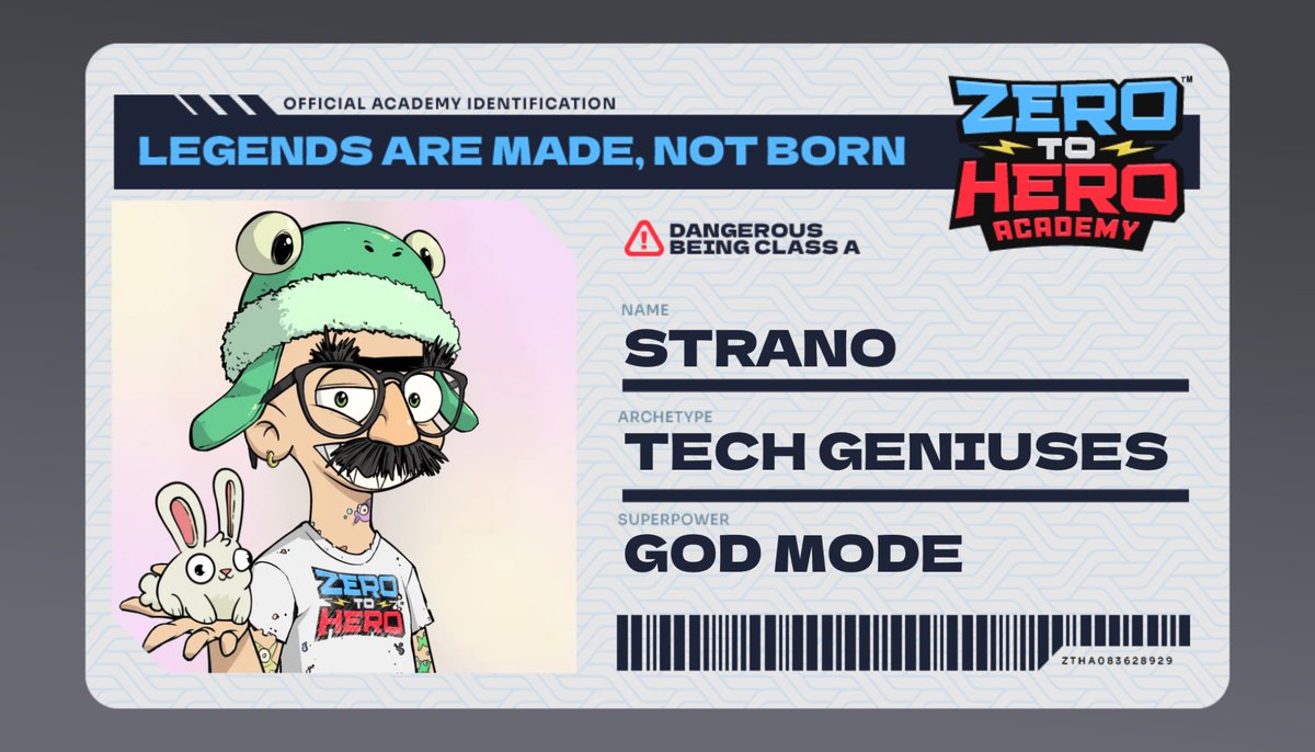 strano0x's tweet photo. I made my Zero To Hero Academy enrollee ID. Create yours and show us your superpower. #ZeroToHeroAcademy https://t.co/YM5vgqwEzp https://t.co/ygQ88tYxWO