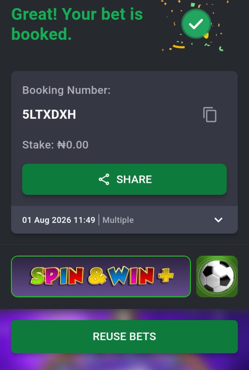 bignamevaliano's tweet photo. Saturday Picks

5LTXDXH

Bet9ja https://t.co/StF1FQDph3