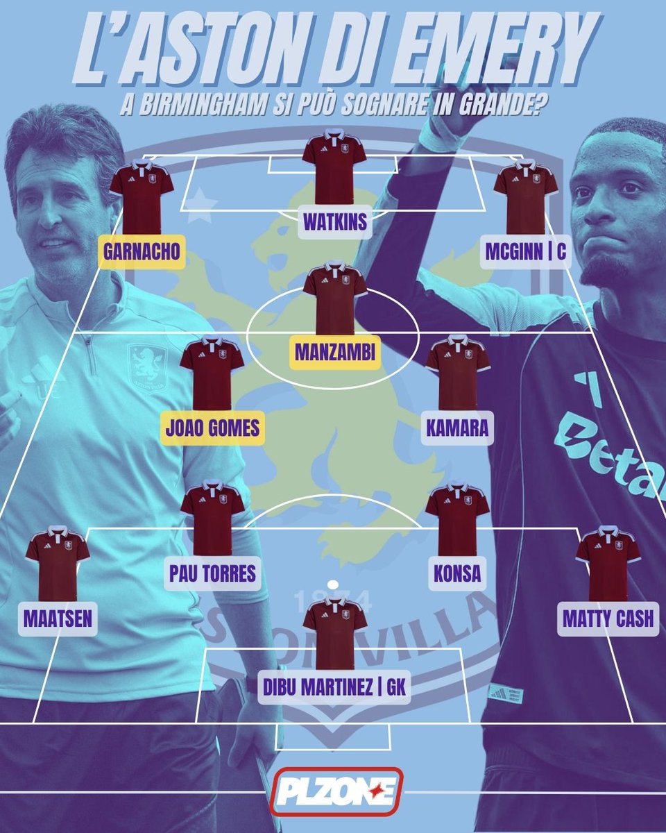 PLZone0's tweet photo. A PREMIER STORY EP. 2 - L’ASTON DI EMERY

Passiamo alla seconda squadra di questa Premier 26-27: l’Aston di Emery. I campioni di EL hanno perso le proprie stelle, Morgan Rogers e Youri Tielemans, ma i sostituti non hanno tardato ad arrivare. Fino a dove si spingeranno? 

#Emery https://t.co/MxZQn0Vd2C