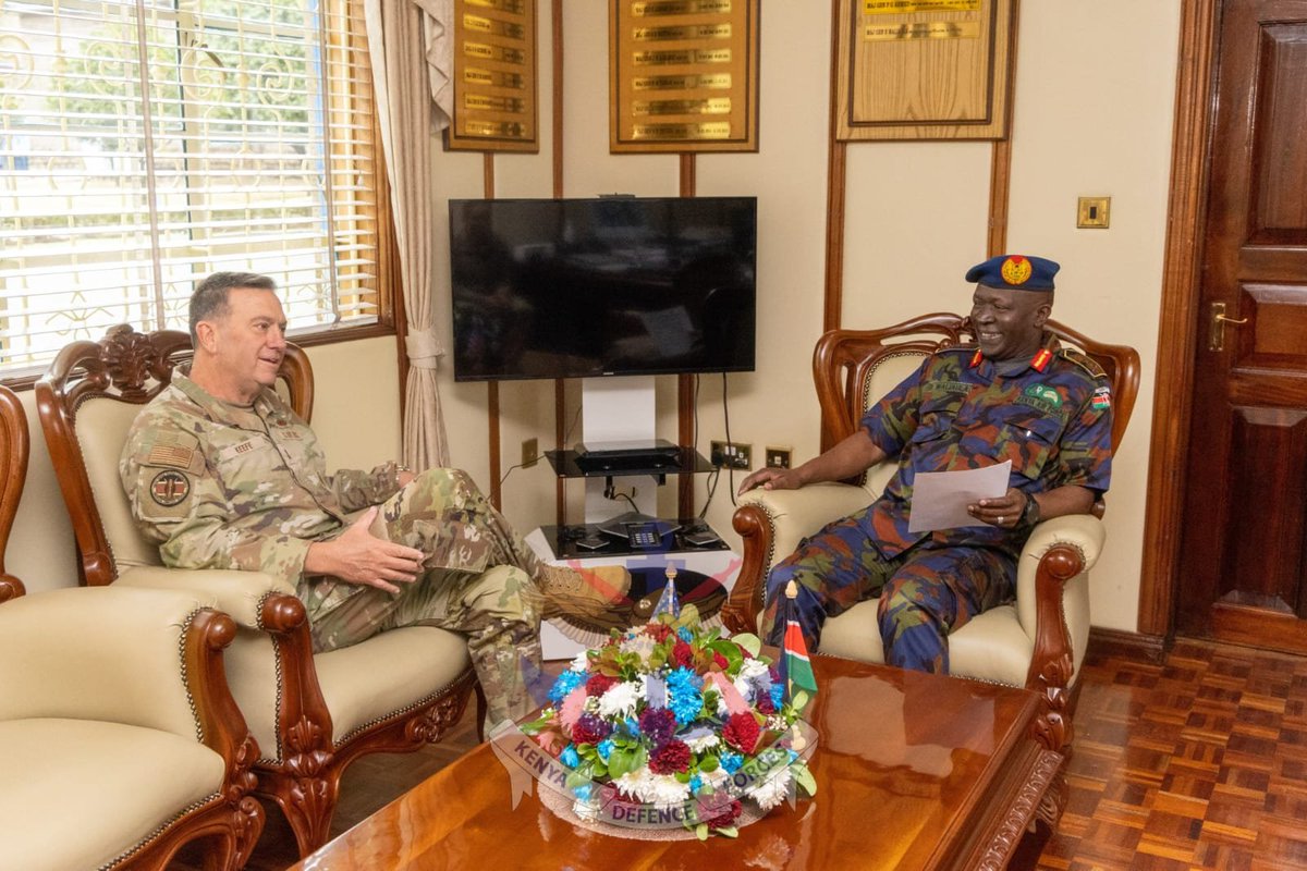 kdfinfo's tweet photo. Major General Keefe, accompanied by Colonel Chad Forrest, Lieutenant Colonel John Schrader and other members, paid a courtesy call on Major General Waliaula before leading their respective teams in bilateral discussions. 

See more:https://t.co/6NOTuwkN9G https://t.co/xLX5M7VL2y
