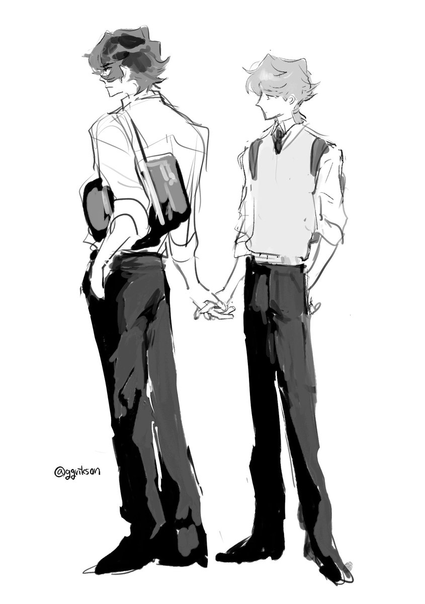 ggrikson's tweet photo. 学パロ⚰️🧲　絵チャrkgk  #納探 https://t.co/yk7rnhfFrm