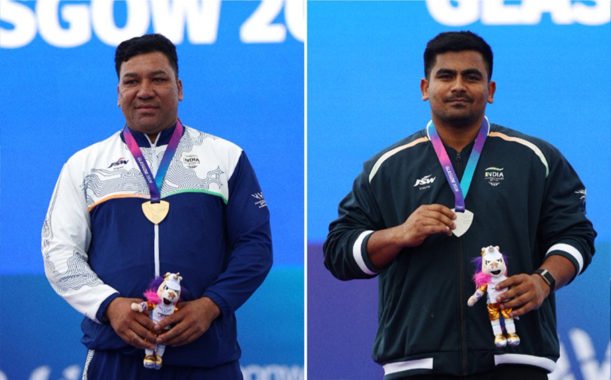 NayabSainiBJP's tweet photo. ग्लासगो में आयोजित #CommonwealthGames2026 की पुरुष Shot Put (F57) पैरा स्पर्धा में स्वर्ण पदक जीतने पर सोमन राणा तथा रजत पदक जीतने पर शुभम जुयाल को हार्दिक बधाई एवं शुभकामनाएँ।

स्वर्ण और रजत प��क के साथ एक ही स्पर्धा में भारत का परचम लहराकर आप दोनों ने अदम्य साहस, उत्कृष्ट खेल कौशल और अटूट संकल्प का परिचय दिया है। यह गौरवपूर्ण उपलब्धि भारतीय पैरा एथलेटिक्स की बढ़ती शक्ति और खिलाड़ियों की अथक साधना का सशक्त प्रमाण है।

ईश्वर आपको निरंतर नई उपलब्धियाँ अर्जित करने की शक्ति प्रदान करें।