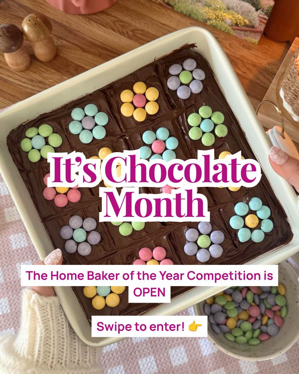 CakeandBakeShow's tweet photo. Look away if you hate chocolate 🍫 👀

It's Chocolate Month in the Home Baker of the Year Competition!! 🤤🍫🍪 Post your chocolate bakes, past or present, for a chance to win! 🏆👉

Enter now - Instagram competition only 🍫 https://t.co/oPQAB8ODun    #HomeBakeroftheYear26 https://t.co/flw4V7lfDk