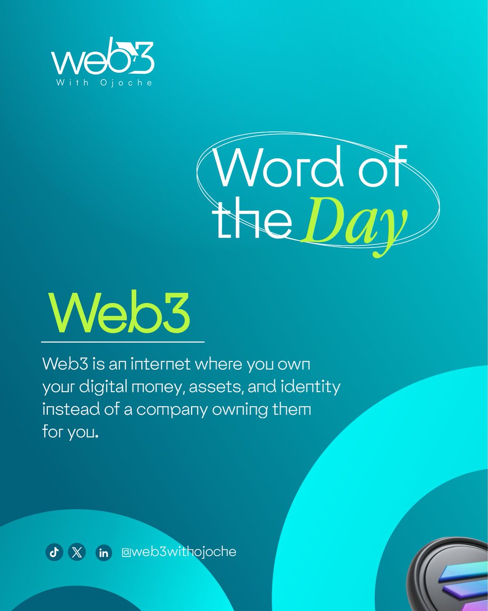 web3withojoche's tweet photo. Imagine waking up one day and discovering your favourite social media account has been deleted with no explanation. Years of photos, messages and followers are gone.
Web3 is building an internet where that kind of control isn't held by one company.
#Web3In31Words https://t.co/lZri9uKLfJ