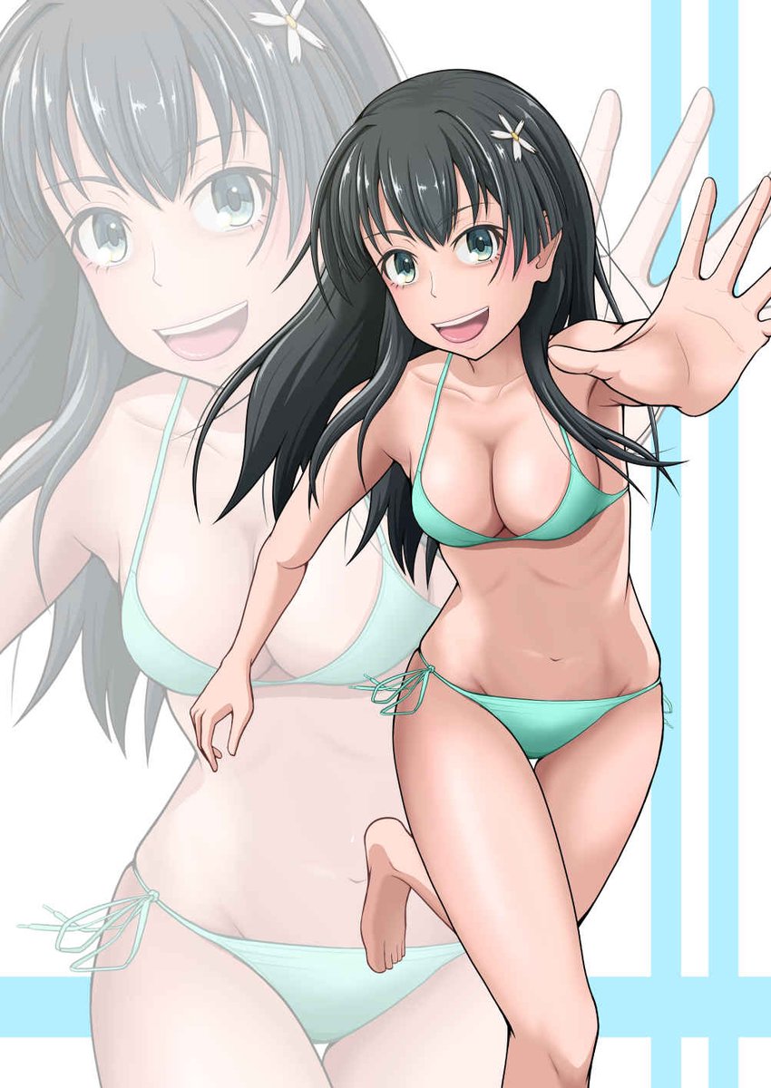 fujimitsuill's tweet photo. 夏の水着強化月間１枚目、佐天さん！フォロワーさんでリクエストあればリプ欄にコメントお願いします！参考にします！できればレールガンかアイテムで！ #佐天涙子 https://t.co/JXZjOofPfP