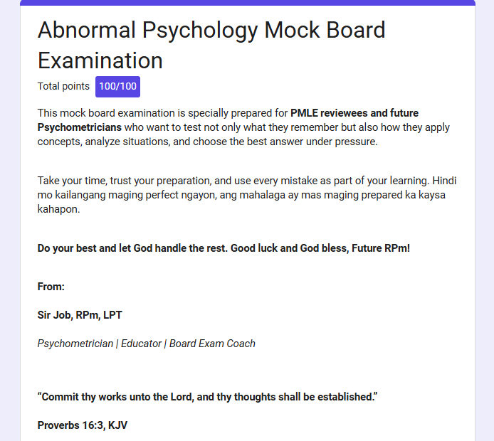 Lorquinii_3288's tweet photo. It took me almost 1 hr and 45 mins to finish this ABP-MBE. Sana ganito rin ang scores ko sa pre-board exams next week for RGO, huhu. 🥹🙏🏻

Thank you so much again for the free drills, Sir Job!!! 🤍

#rpmtwt #psych https://t.co/4TJF39VyPp
