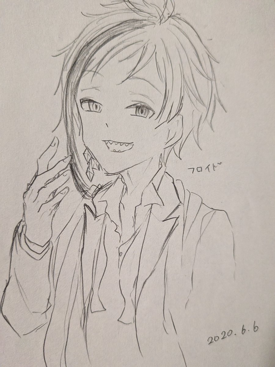 Satuki879625's tweet photo. #画力変化ビフォーアフター

今はスカリーばかり描いているけれど，ツイステ始めた頃から (NRC生の中では特に) フロイドが好き 🦈/🎃

① 2020.6    ② 2025.10
③ ④ 2026.8 https://t.co/SdKVpxLwbR