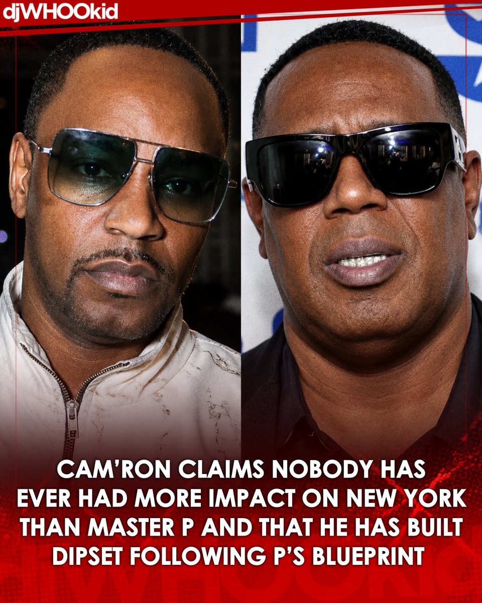 DJWhooKid's tweet photo. “P HAD N****S IN NEW YORK BUYING FAKE TANKS CHAINS!” 🐐🔥😂

Cam’Ron has no doubts. 

Cam is convinced that nobody has ever had a bigger impact in New York than Master P, that’s why he tried to build the Dipset brand following his blueprint: 

“P had n****s going around buying and wearing fake tank chains and sh*t, it would look like he had 17 new artists dropping every week it was insane, that’s why I tried to build the Dipset brand as he he did with ‘No Limit’”
