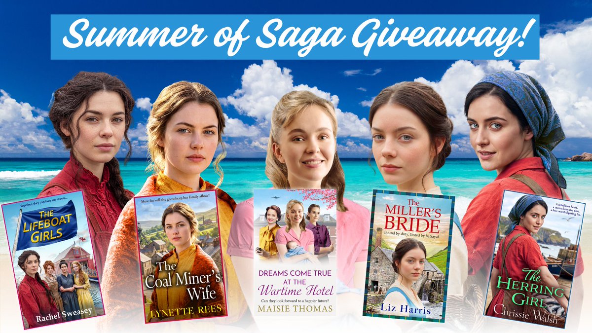 BoldwoodBooks's tweet photo. ☀️ Summer of Saga Giveaway ☀️
This summer we're giving away FIVE gripping sagas! 📖 To enter: 1) Sign up for our historical newsletters: https://t.co/ZBYsfxewKZ 2) Leave a comment 3) Share this post. 👒 T&amp;Cs: https://t.co/yDP1HevFa6 https://t.co/XJYDhHh2Pm