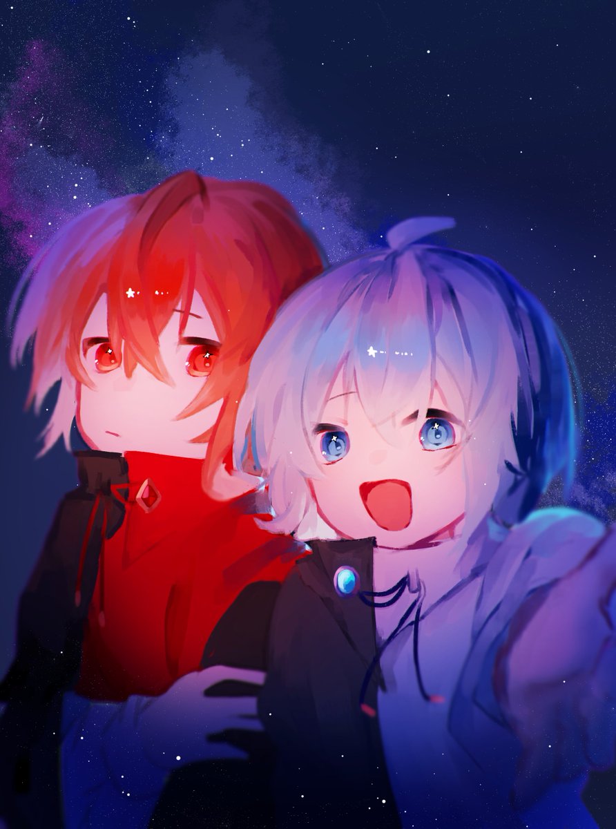 2seiga18P's tweet photo. スターウィーク！！！！🌠
＃天体擬人化 ＃星々の住む夢世界 https://t.co/wIx6a5Oum6