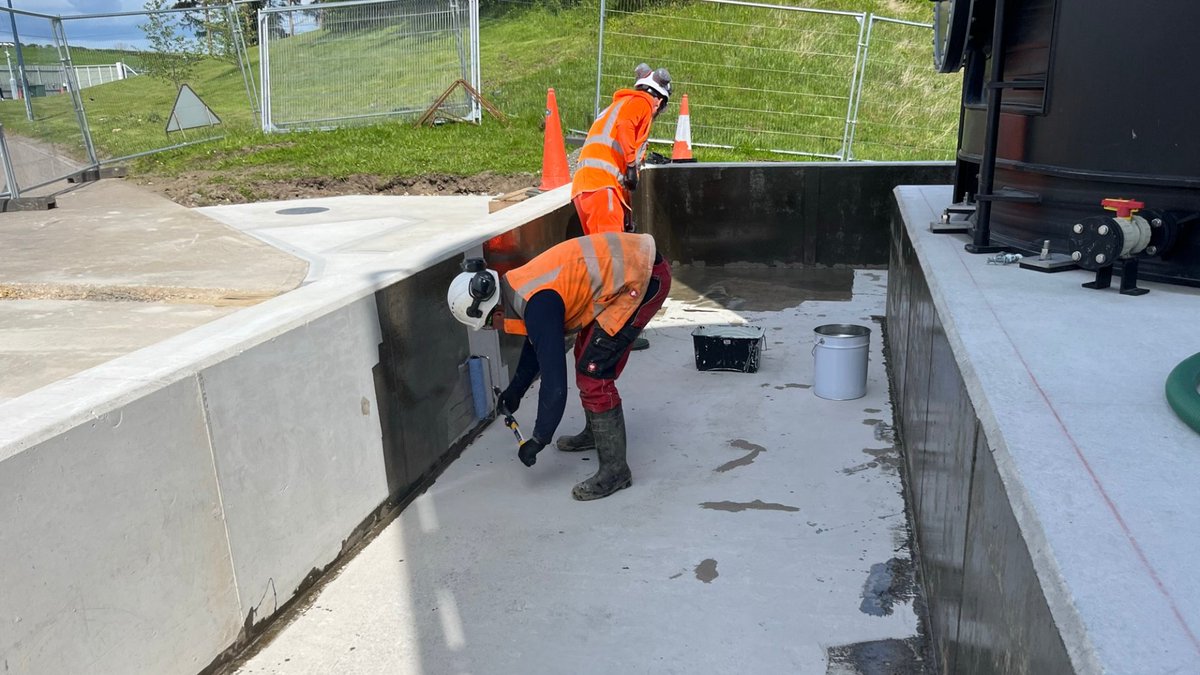 ResimacSA's tweet photo. Secondary Containment Chemical Bund Lining for a UK Water Processing Facility.
Application: Secondary Containment Chemical Bund Lining. Products: Resimac 503 SPEP &amp; 501 CRSG.
https://t.co/APRq25iw17 https://t.co/G37vFoBoLi