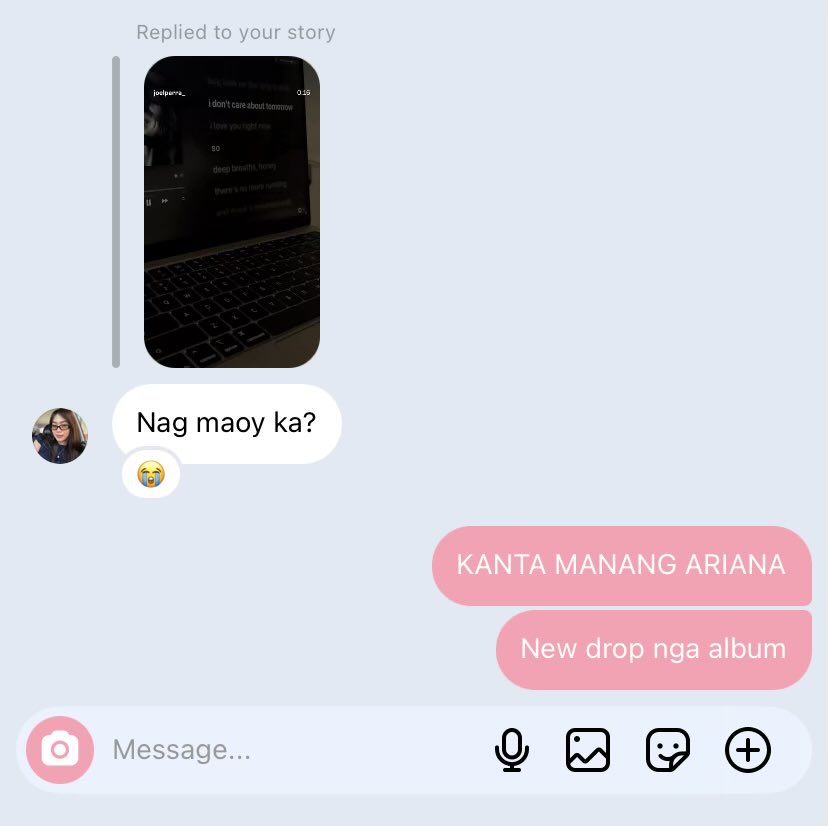 steffiacal's tweet photo. not imong frenemy mag reply sa imo story 😭 maoy ba oy! https://t.co/dmYABlZlwP
