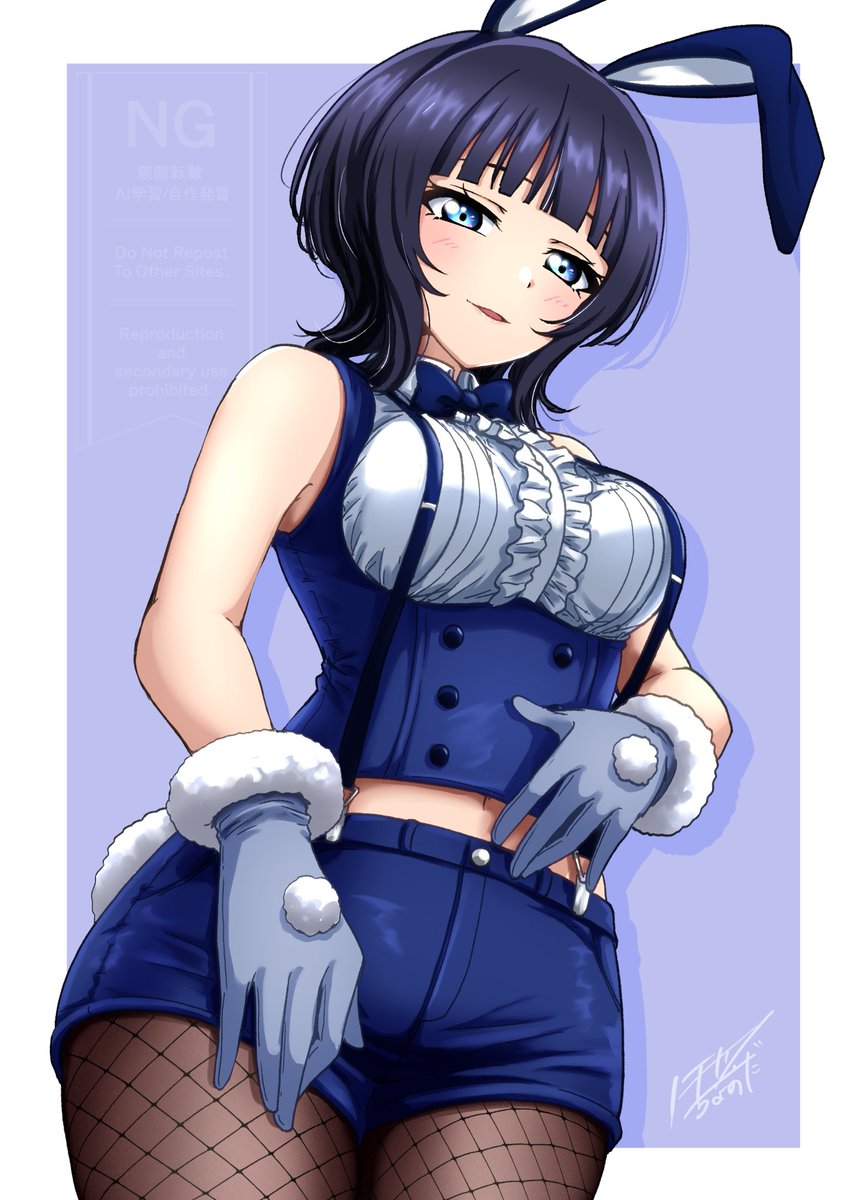 mp4_13c_nobu's tweet photo. セクシーなうさぎさんはスキかしら？🐰💙 #虹ヶ咲 https://t.co/dQtYZnEQVe