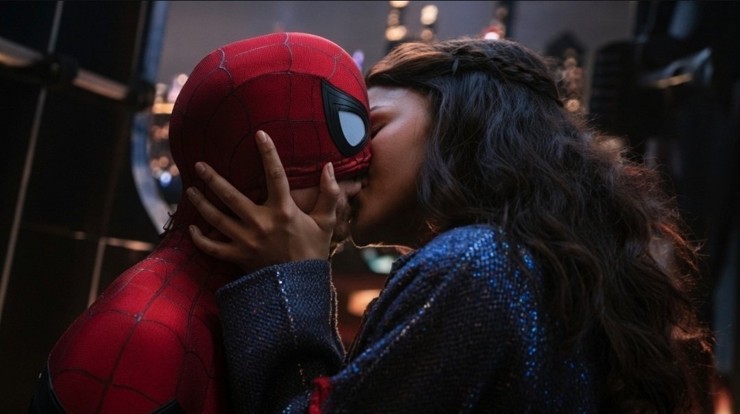 Wellutwt's tweet photo. Technically this is the Jean Grey kiss to SpiderMan...🙃 https://t.co/Z6uJSeOOVM