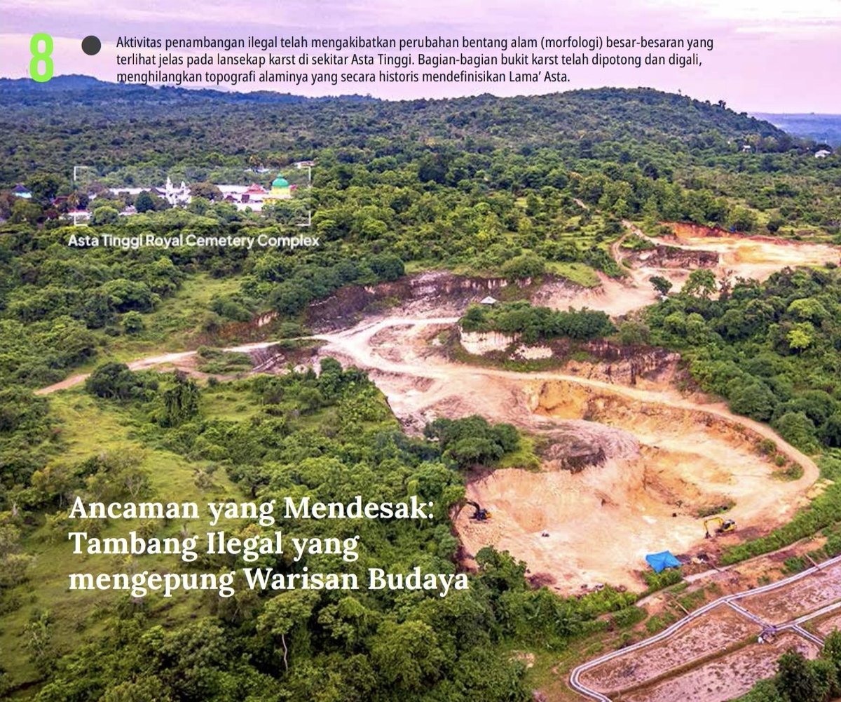 yps_sumenep's tweet photo. Logika yang sama harusnya berlaku untuk kasus ini Pak @fadlizon. Tambang batuan yang beroperasi di kawasan Asta Tinggi, #Sumenep 
Yang bahkan menjadi diskusi di @IcomosIndonesia &amp; besar kemungkinan adanya prasasti pra-Islam yg hilang akibat tambang. https://t.co/Z4Kv5bFtSu