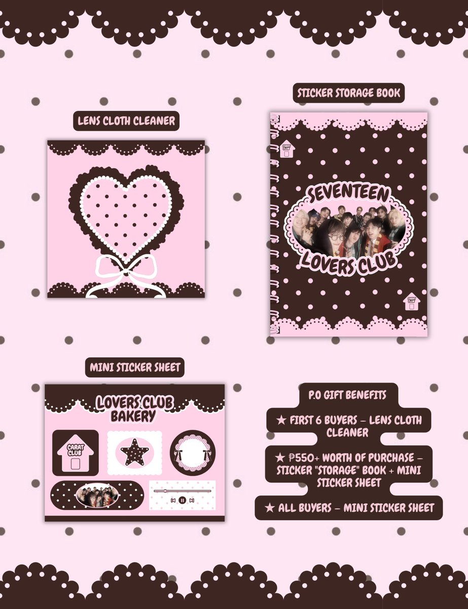 xosexywoo's tweet photo. 𝙋.𝙊 𝙂𝙄𝙁𝙏 𝘽𝙀𝙉𝙀𝙁𝙄𝙏𝙎 💗

★ first 6 buyers — lens cloth cleaner 
★ ₱550+ worth of purchase — sticker "storage" book + mini sticker sheet
★ all buyers — mini sticker sheet

p.o period: 08.01-08.11 https://t.co/woEhjJduV1