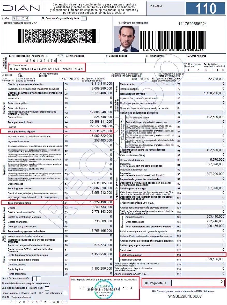 Danielmunozgo1's tweet photo. Declaración de Renta de Abelardo de la ESPRIELLA, uno de hombres más RICOS de Colombia:

SALDO A PAGAR: $0 (CERO)🧐

No sé si reír o ponerme a llorar. Esto es un INSULTO, ¡Colombianos! https://t.co/yOWMti3XwS