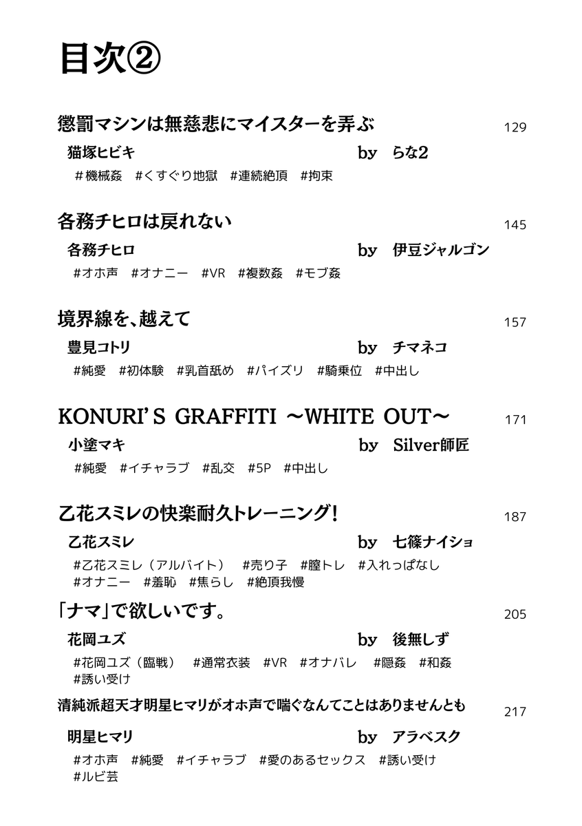 46no_kidou1004's tweet photo. 【参加者29名一覧（敬称略）】
⭐目次で担当作品・タグを確認可能
表紙：つだぬま（@tsudanuma_paint）
紺坊主 @com_bo2
コンポタ @conpota64
a-su @asu0989
ヨッシー
ミ浦かがみ ＠Miura_Kagami
ナシ・アジフ @nulagif
まーぼーどーふ @a28540035
らな2 @Rnapixi221
伊豆ジャルゴン @jargon01
チマネコ @chima_EXPlain
Silver師匠 @SliverMountain
七篠ナイショ @nanashinonaisyo
後無しず @Atonashi_xyz
アラベスク @arabesque_38
キノコアザラシ @kiraradake0125
白鷺ナギ @Nagiasaka
ソメガミ イロガミ @someiro_library
羽中 @Amp_labo
リユシス61 @riyusis61
貞明み木 @saki2199
夜戦 @46no_kidou1004
埴輪 @HannyGenshi2
ぶんき @yatanotori
北山カノン @K_Canon0723
常磐 @x_ToKiiiiiiwab
都部京樹 @Synthesis10XIC 
対馬 @tushimakouryuu
夏橘らね @lane_dfl