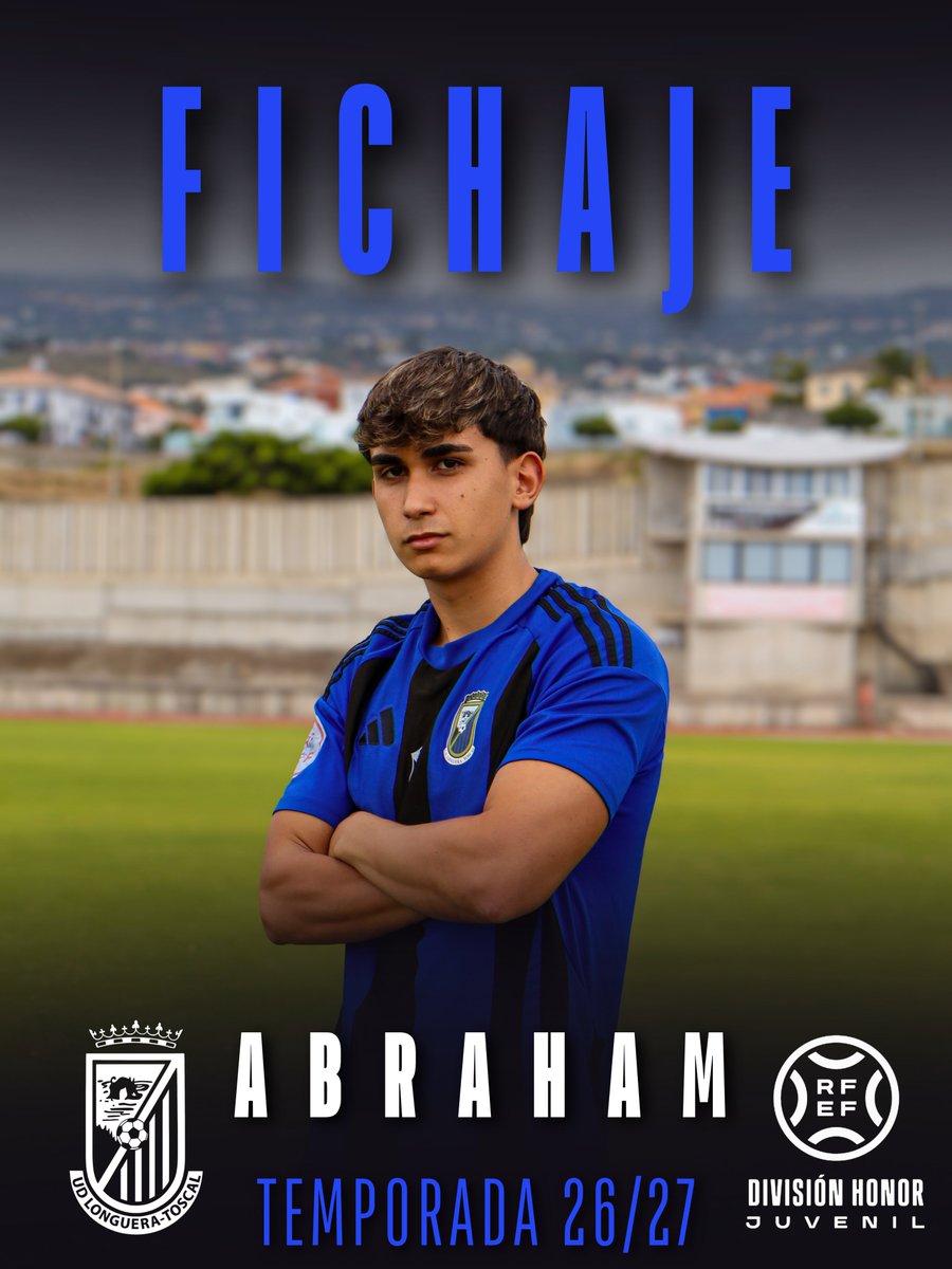 UDLONGUERA's tweet photo. 🔵⚫️ ABRAHAM, INCORPORACIÓN DEL JUVENIL DIVISIÓN DE HONOR 2026/2027 ⚫️🔵
Abraham regresa a la UD Longuera-Toscal para formar parte del Juvenil División de Honor.
¡Bienvenido de nuevo, Abraham! 💙🖤
#SaleElSol #udlt
https://t.co/3iUcOFL4tb https://t.co/foWdOCA1q5