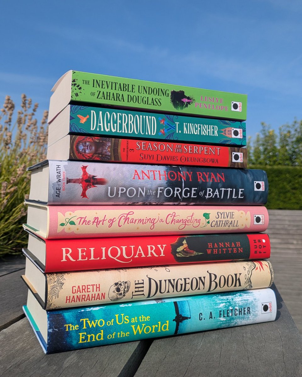 orbitbooks's tweet photo. Summer reading is SORTED! Just some of our amazing August releases: epic fantasy, cosy tales, dystopian fiction, horror, a sentient skull... Tell us which ones are on your TBR 📚

#OrbitBooks #fantasy #sciencefiction #dystopianfiction #horrorbooks #summerreading https://t.co/1JMR2vSpca