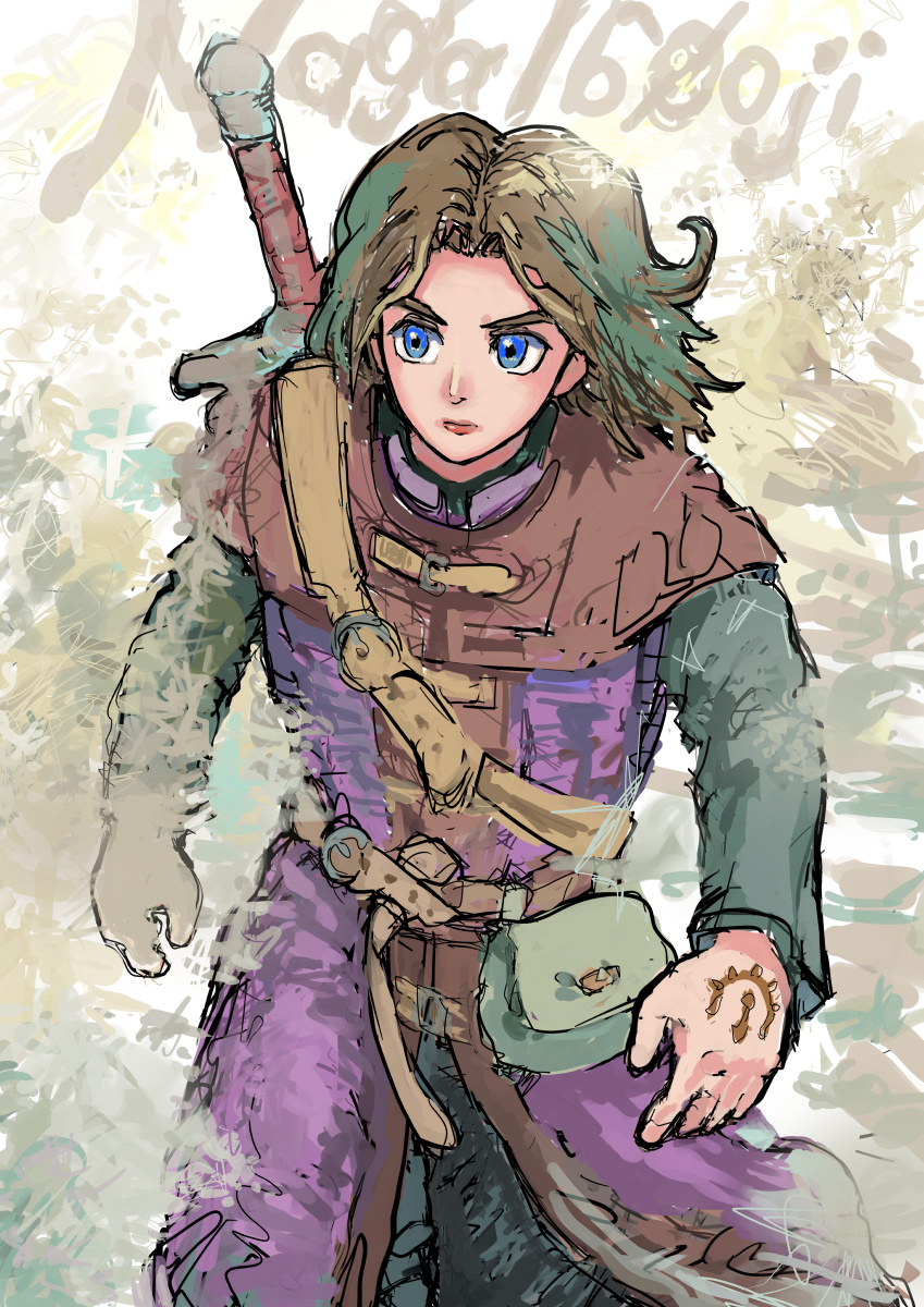 Naga160oji's tweet photo. ドラクエ11の主人公を描きました。 https://t.co/DPynUp0s5m