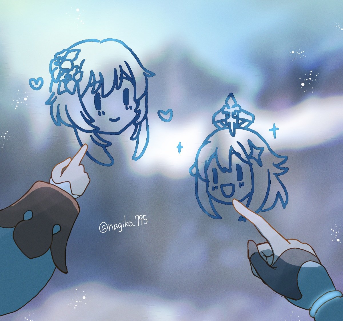 nagiko_795's tweet photo. 描き合いっこ、蛍ちゃんとパイモンでも見たかったので… https://t.co/inkJZC40jb