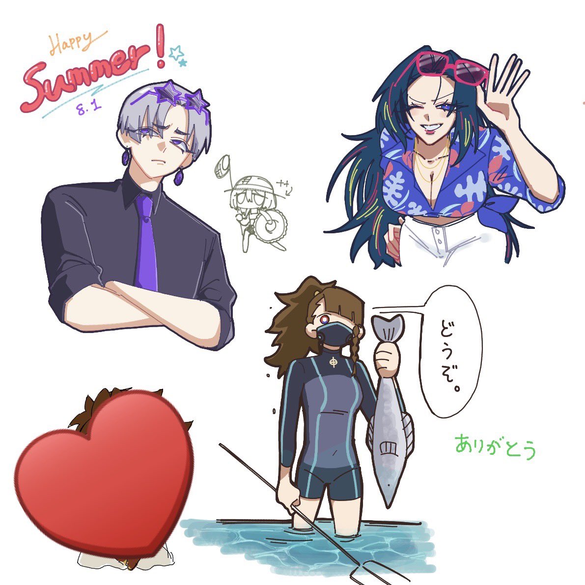 krt_0141's tweet photo. @12fushiden_kabe 
絵チャ昼の部❗️☀️
私が描いたところです
(♥️のイラストは私ではないため隠してます)

全体は夜の部と合わせて出しますね😚
#封師伝_絵巻 https://t.co/bid7tepYK8
