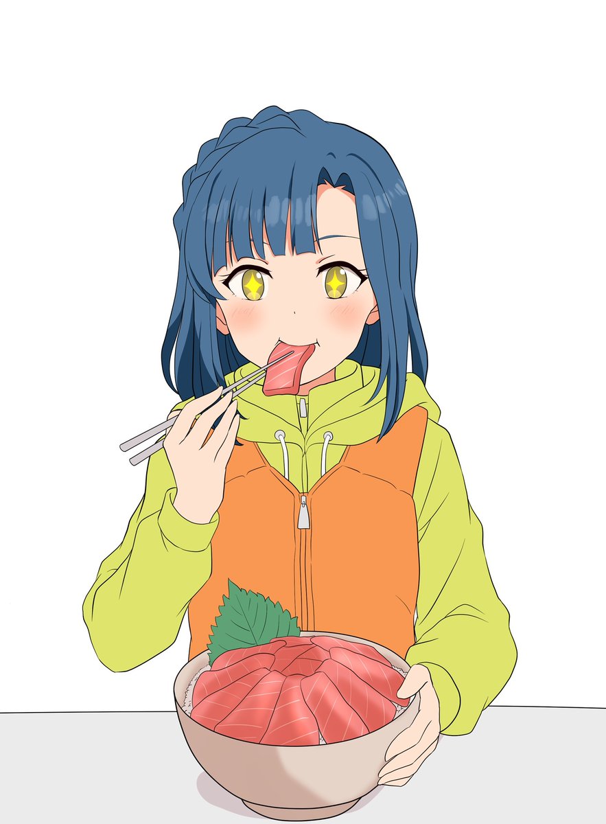 yukiho_kotori's tweet photo. ふたマスのコラボフードは百合子の大漁マグロ丼が出ます https://t.co/uSAfYuhfWO