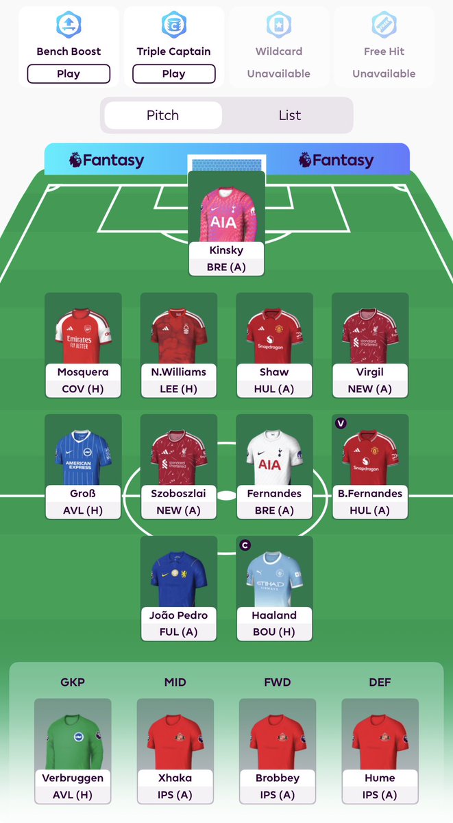 JDRP1995's tweet photo. @FPL_Harry @FPLtism BB GW1 ?? https://t.co/Lbuv98JM0E