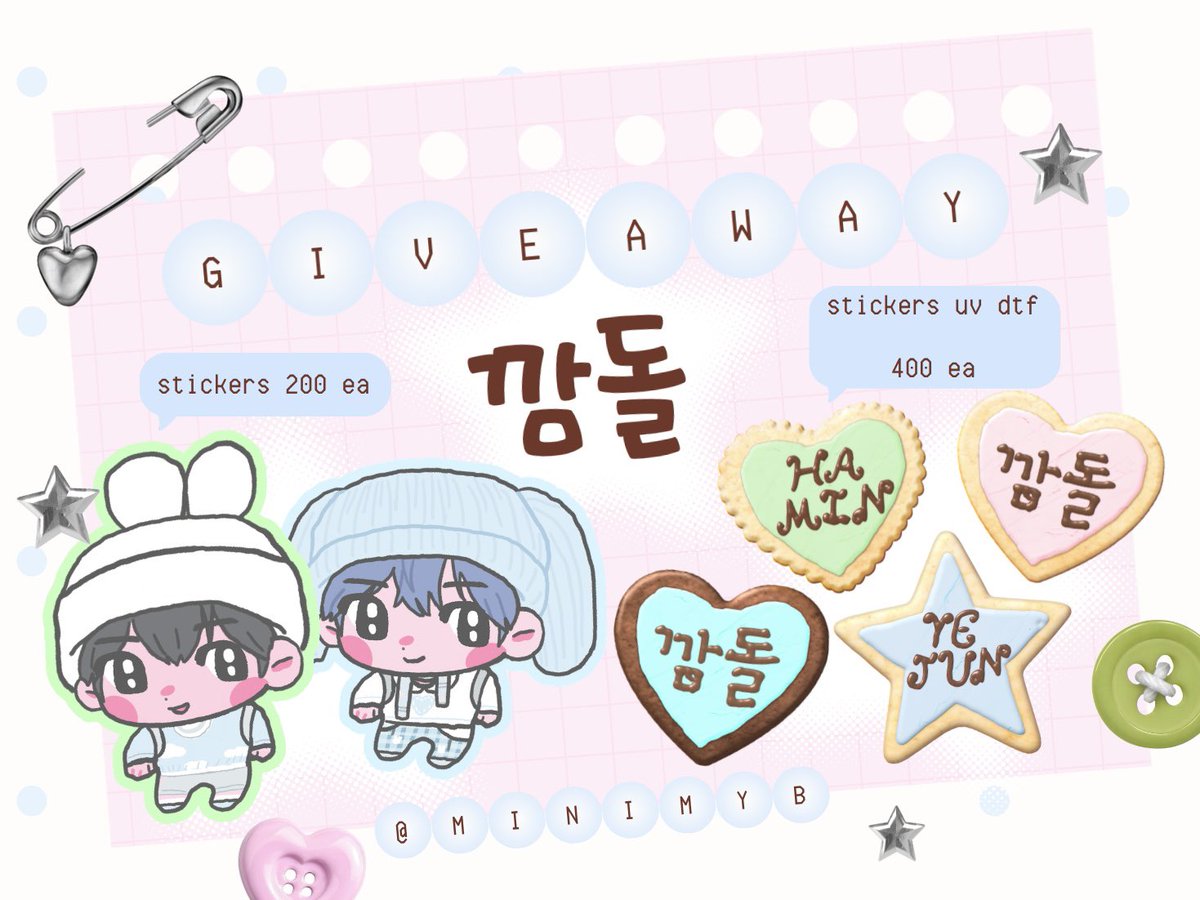 minimyb's tweet photo. ˚🍪 𝒢iveaway for 𝒦kam𝒹oler ⋆͛🐰 

– 깜돌 stickers 200 ea 🖤💙
– stickers uv dtf 400 ea 💚🩵

กัมดลเลอร์ที่ไปคอนเสิร์ต อย่าลืมมาสะกิดรับนะคะ เจอกันวันที่ 10.10 ค่า 🖖🏻✨
#PLLIมาแจก https://t.co/RLCgwuPdg5