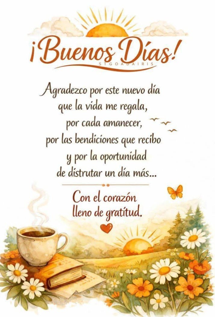 rf219338's tweet photo. Buenos días!
Las personas no siempre necesitan consejos, a veces necesitan una mano para sostener, un oído para escuchar y un corazón para entender. No hay nada más hermoso que vivir rodeado de gente positiva, y recordar que nunca entra la oscuridad donde hay luz...
Feliz día.🫂! https://t.co/qtFVqJyq7m