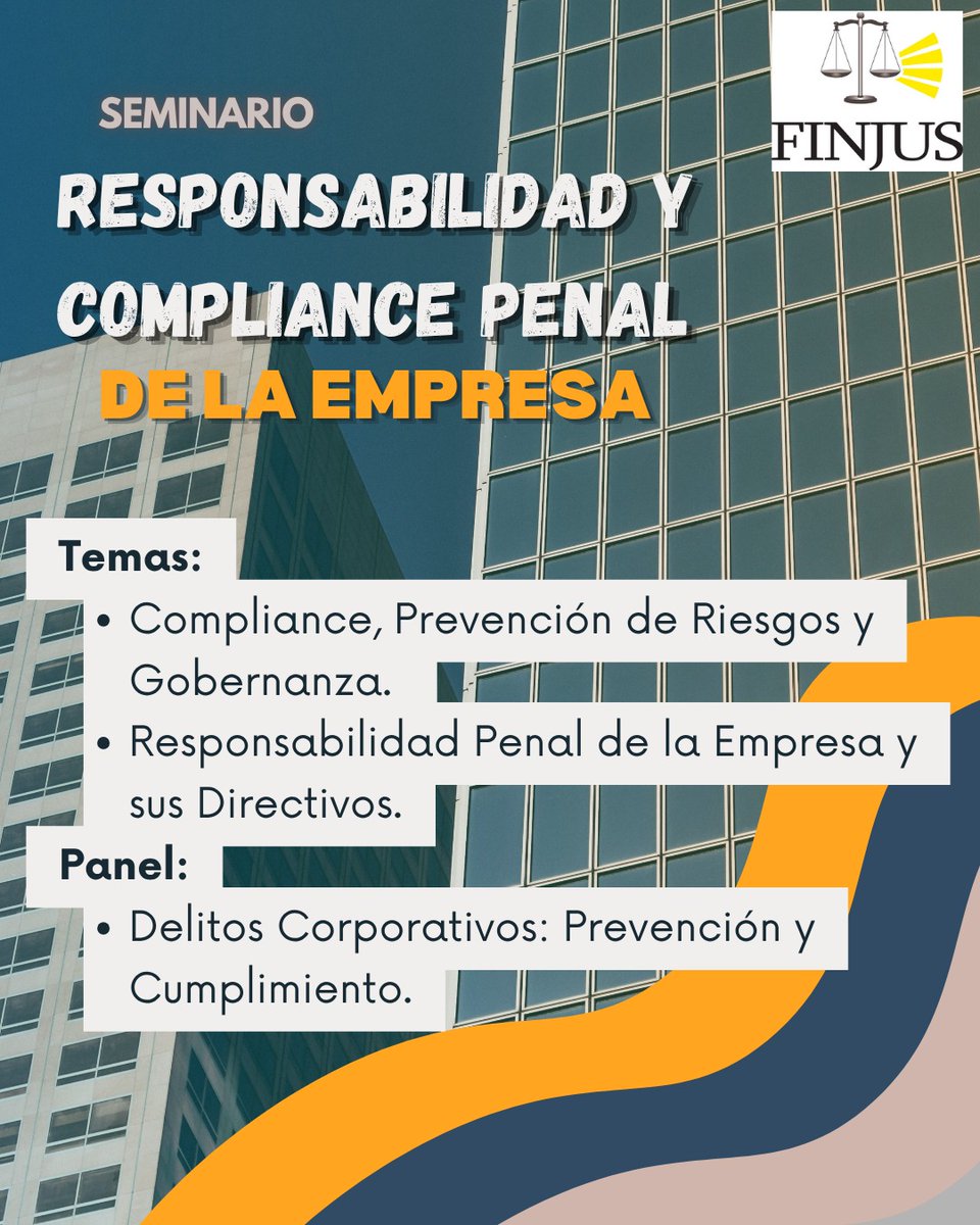 finjusrd's tweet photo. Sé el primero en 
¡Nuevo Seminario!
Responsabilidad y Compliance Penal de la Empresa

Fecha: jueves 17 de septiembre, 2026
Hora: 8:00am a 12:15pm
Reserva tu cupo.

Para mayor información e inscripción:
🖥️ ssuazo@finjus.org.do
☎️ 809 227- 3250 ext. 236
📱WP.809 227-3259 https://t.co/kZUuKWypLh