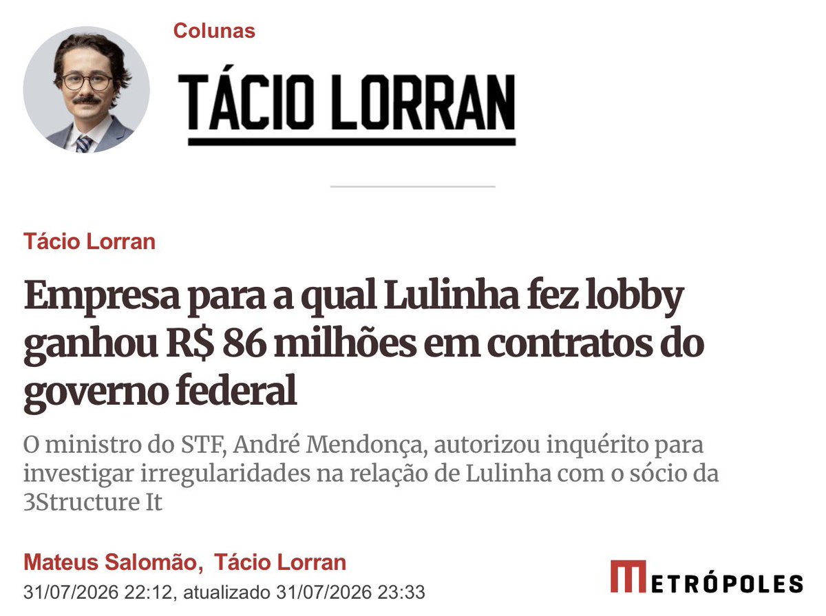 viniciuscfp82's tweet photo. Bem que o Lula já disse uma vez que o seu filho era o Ronaldinho dos negócios. https://t.co/sq9yD3wsNg