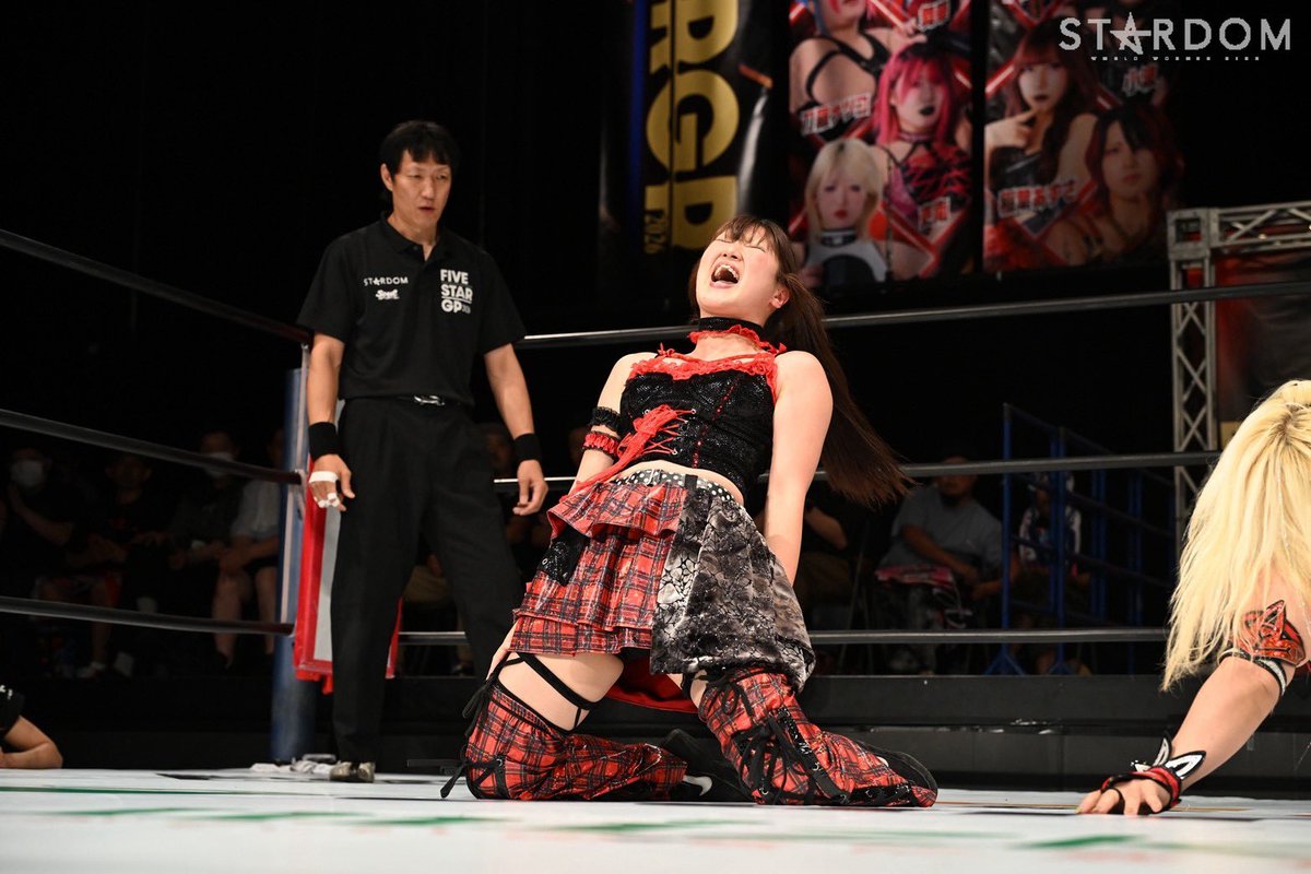 Kikyo5_21's tweet photo. 仙台大会ありがとうございました。

水森！！速すぎる！

少しは私のサブミッションが効いてたかな
でもまだまだ足りたいもっともっと足をへし折ってや・るーーーー！

 #STARDOM 
  #古沢稀杏 https://t.co/ImwEPP7FjT