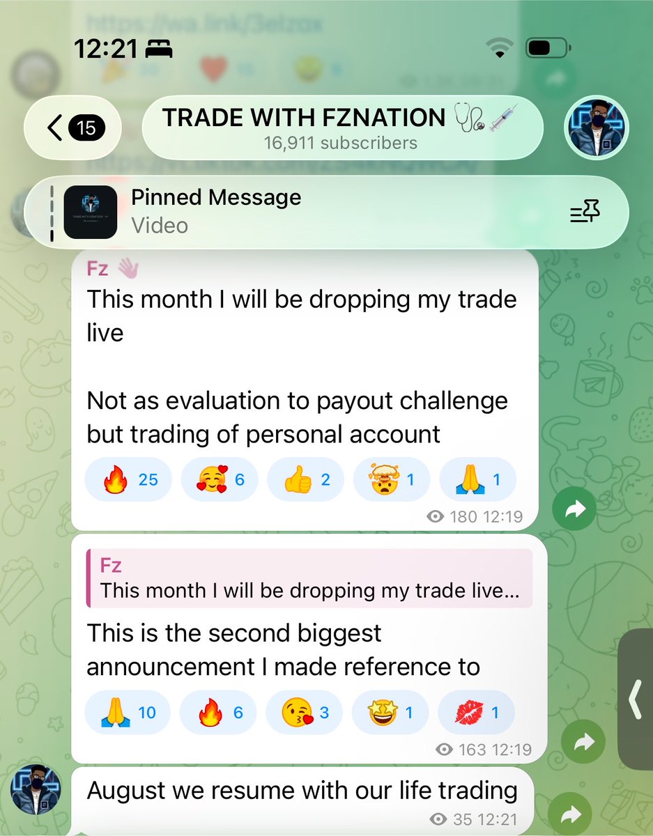 Fznation01's tweet photo. Fznation is back to trading live publicly 

Join the channel immediately 

https://t.co/05olZarSxR https://t.co/Zm6mieKxEB